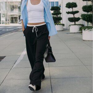 Zara Double Waist Wide Leg Pants